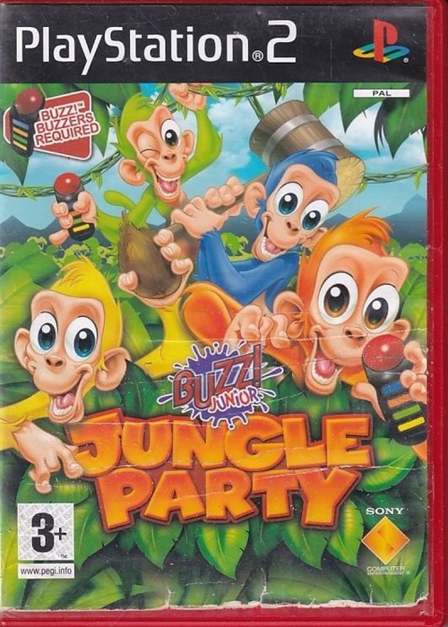 Buzz Junior Jungle Party - Engelsk - PS2 (B Grade) (Genbrug)